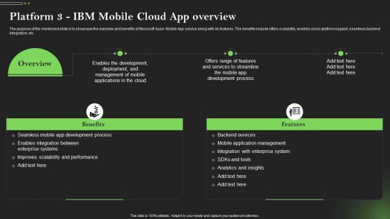 Platform 3 Ibm Mobile Cloud App Overview Comprehensive Guide To Mobile Cloud Computing