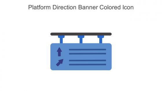 Platform Direction Banner Colored Icon In Powerpoint Pptx Png And Editable Eps Format