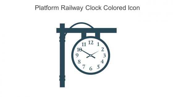 Platform Railway Clock Colored Icon In Powerpoint Pptx Png And Editable Eps Format