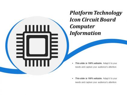 Platform technology icon circuit board computer information