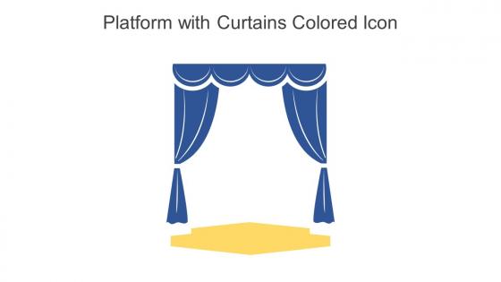 Platform With Curtains Colored Icon In Powerpoint Pptx Png And Editable Eps Format