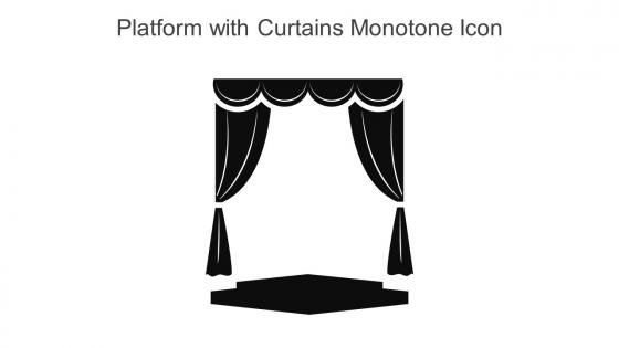 Platform With Curtains Monotone Icon In Powerpoint Pptx Png And Editable Eps Format