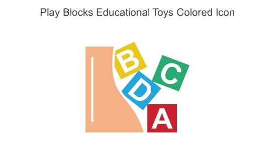 Play Blocks Educational Toys Colored Icon In Powerpoint Pptx Png And Editable Eps Format
