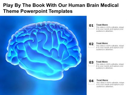 Play by the book with our human brain medical theme powerpoint templates