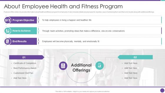 Playbook Employee Wellness About Employee Health And Fitness Program