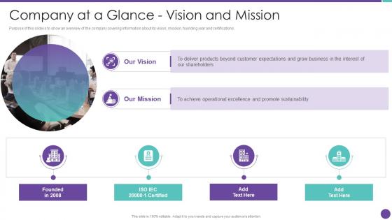 Playbook Employee Wellness Company At A Glance Vision And Mission