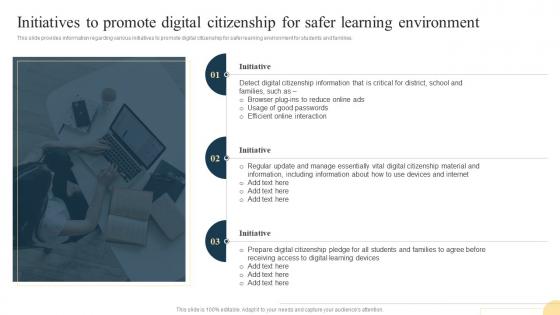 Playbook For Teaching And Learning Initiatives To Promote Digital Citizenship For Safer Learning Environment