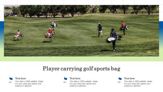 Player carrying golf sports bag