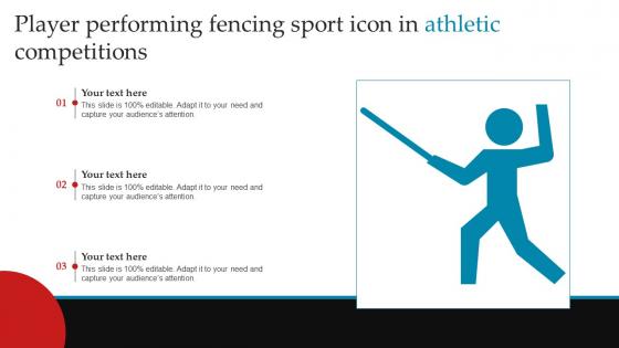 Player Performing Fencing Sport Icon In Athletic Competitions