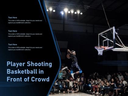 Player shooting basketball in front of crowd