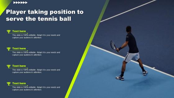 Player Taking Position To Serve The Tennis Ball
