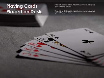 Playing cards placed on desk