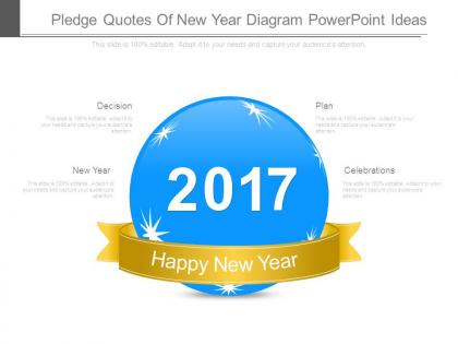 Pledge Quotes Of New Year Diagram Powerpoint Ideas