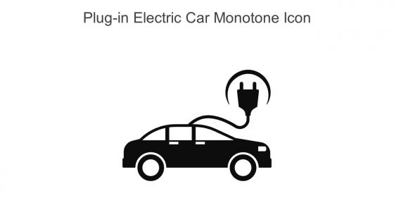 Plug In Electric Car Monotone Icon In Powerpoint Pptx Png And Editable Eps Format