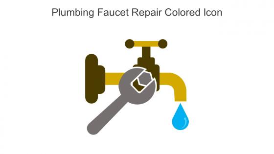 Plumbing Faucet Repair Colored Icon In Powerpoint Pptx Png And Editable Eps Format