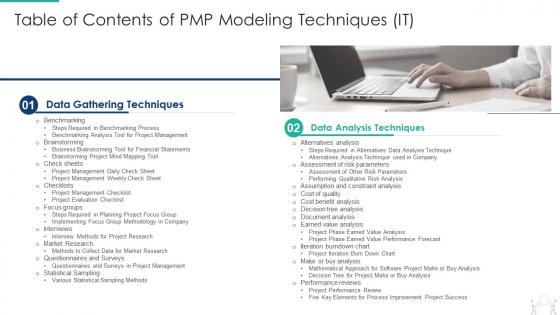 Pmp modeling techniques it table of contents of pmp modeling techniques it