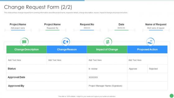 Pmp toolkit it change request form