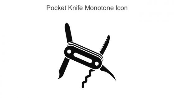 Pocket Knife Monotone Icon In Powerpoint Pptx Png And Editable Eps Format