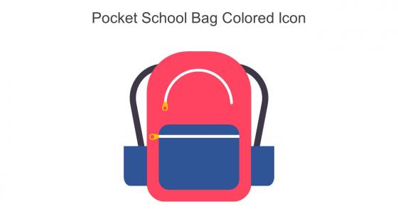 Pocket School Bag Colored Icon In Powerpoint Pptx Png And Editable Eps Format