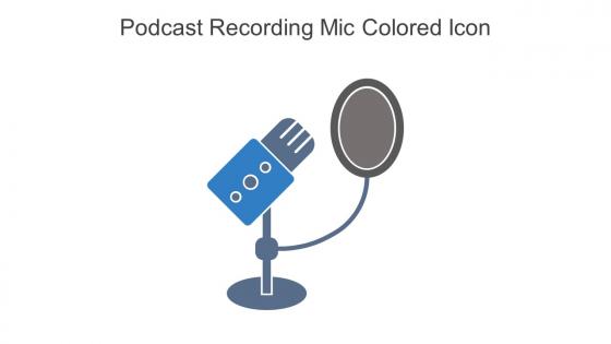 Podcast Recording Mic Colored Icon In Powerpoint Pptx Png And Editable Eps Format