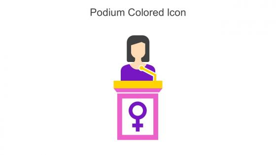 Podium Colored Icon In Powerpoint Pptx Png And Editable Eps Format