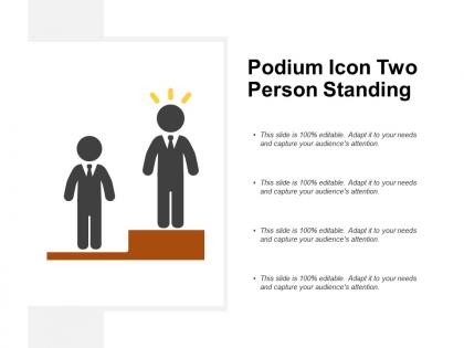 Podium icon two person standing