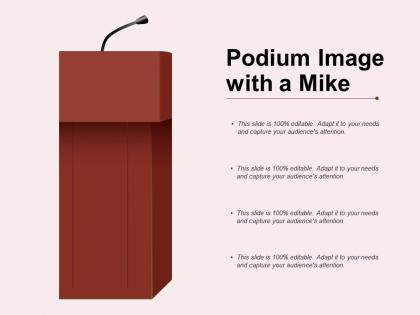 Podium image with a mike