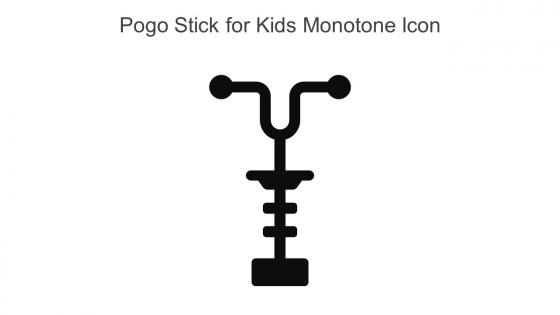 Pogo Stick For Kids Monotone Icon In Powerpoint Pptx Png And Editable Eps Format