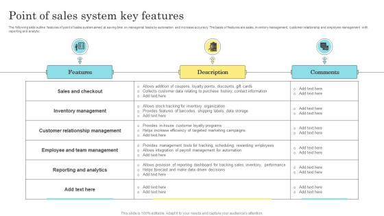 Point Of Sales System Key Features