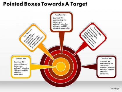 Pointed boxes towards a target powerpoint templates ppt presentation slides 812