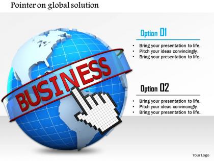 Pointer on global solution image graphics for powerpoint