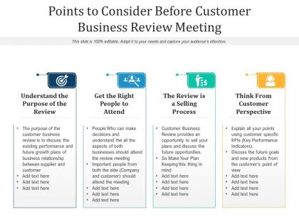Points to consider before customer business review meeting