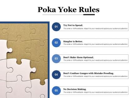 Poka yoke rules decision making ppt powerpoint presentation file influencers