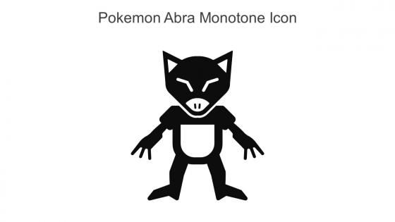 Pokemon Abra Monotone Icon In Powerpoint Pptx Png And Editable Eps Format