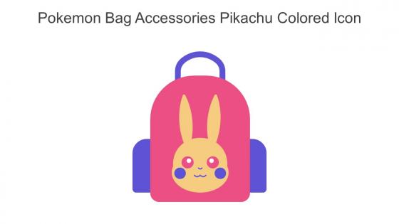 Pokemon Bag Accessories Pikachu Colored Icon In Powerpoint Pptx Png And Editable Eps Format