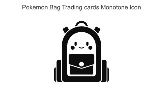 Pokemon Bag Trading Cards Monotone Icon In Powerpoint Pptx Png And Editable Eps Format