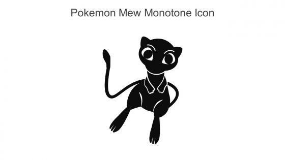 Pokemon Mew Monotone Icon In Powerpoint Pptx Png And Editable Eps Format