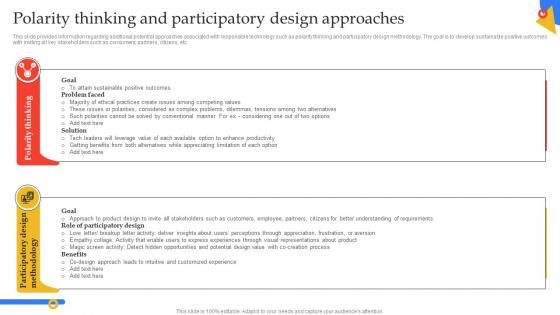 Polarity Thinking And Participatory Design Approaches Guide To Manage Responsible Technology Playbook