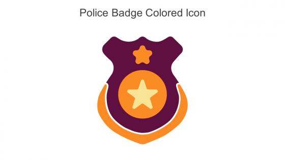 Police Badge Colored Icon In Powerpoint Pptx Png And Editable Eps Format