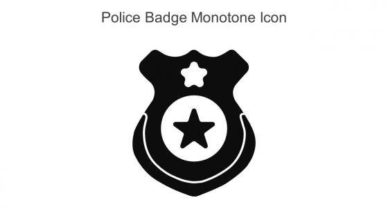 Police Badge Monotone Icon In Powerpoint Pptx Png And Editable Eps Format