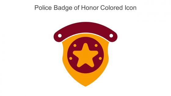 Police Badge Of Honor Colored Icon In Powerpoint Pptx Png And Editable Eps Format