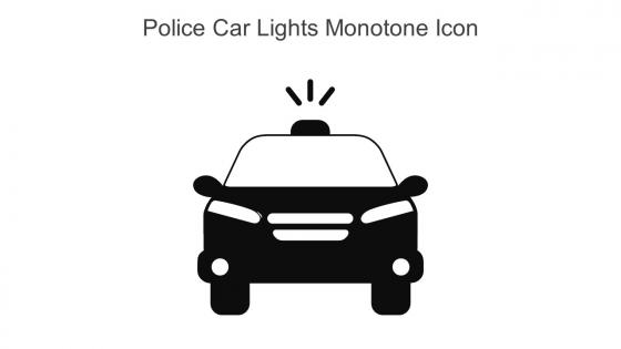 Police Car Lights Monotone Icon In Powerpoint Pptx Png And Editable Eps Format
