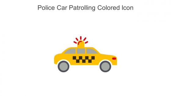 Police Car Patrolling Colored Icon In Powerpoint Pptx Png And Editable Eps Format