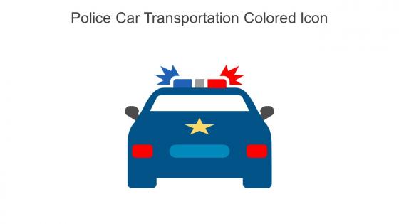 Police Car Transportation Colored Icon In Powerpoint Pptx Png And Editable Eps Format