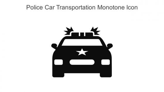 Police Car Transportation Monotone Icon In Powerpoint Pptx Png And Editable Eps Format