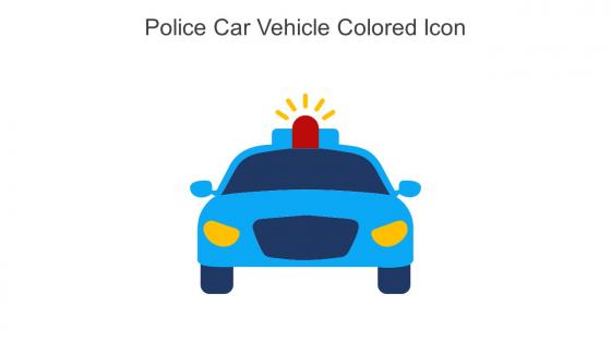 Police Car Vehicle Colored Icon In Powerpoint Pptx Png And Editable Eps Format