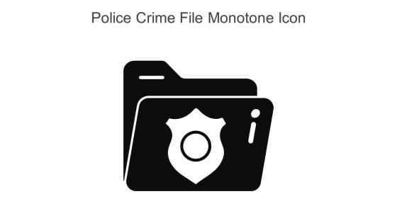 Police Crime File Monotone Icon In Powerpoint Pptx Png And Editable Eps Format