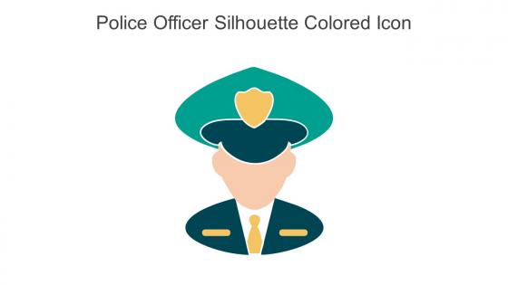 Police Officer Silhouette Colored Icon In Powerpoint Pptx Png And Editable Eps Format
