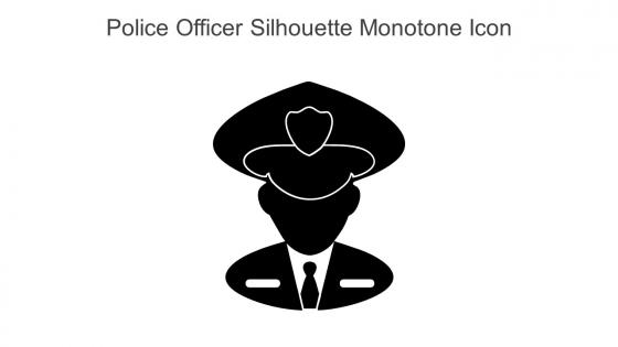 Police Officer Silhouette Monotone Icon In Powerpoint Pptx Png And Editable Eps Format