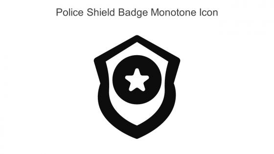 Police Shield Badge Monotone Icon In Powerpoint Pptx Png And Editable Eps Format